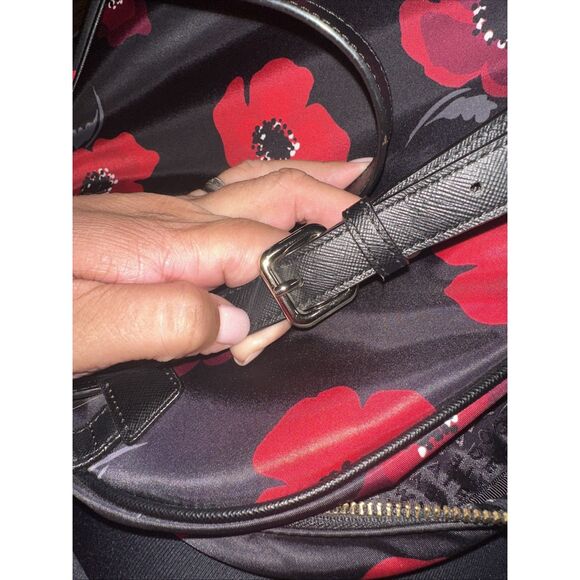Kate Spade Black and Red Floral Backpack - Picture 12 of 16